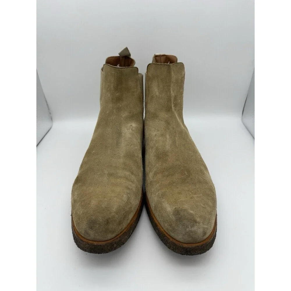 Common Projects Chelsea Boots Men US 13/EU 46 TanSuede Minimalist Travel Outdoor